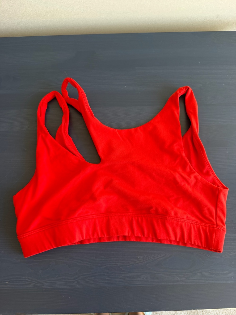 ALO Yoga Red Asymmetric Neck Sports Bra